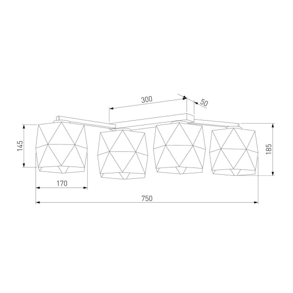 Потолочная люстра TK Lighting 1043 Siro Black Gold Потолочная люстра TK Lighting 1043 Siro Black Gold