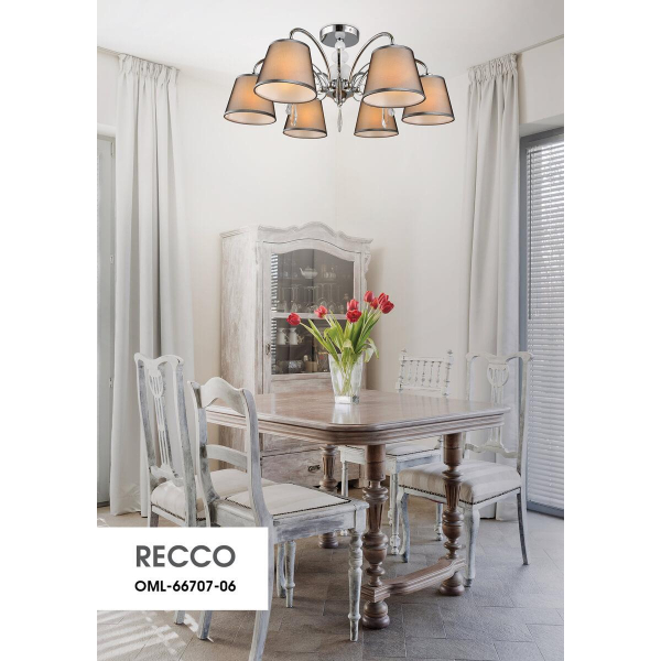Потолочная люстра Omnilux Recco OML-66707-06 Потолочная люстра Omnilux Recco OML-66707-06