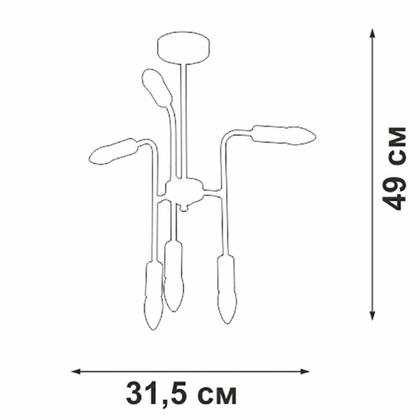 Потолочная люстра Vitaluce V3022-1/6PL Потолочная люстра Vitaluce V3022-1/6PL