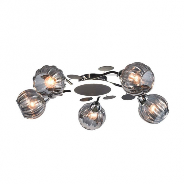 Потолочная люстра ЭкономСвет 12230/5BK+CR GR LED Потолочная люстра ЭкономСвет 12230/5BK+CR GR LED