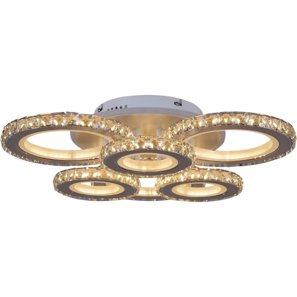 Потолочная светодиодная люстра Reluce 03900-0.3-3+3B WH+CR (RGB) Потолочная светодиодная люстра Reluce 03900-0.3-3+3B WH+CR (RGB)