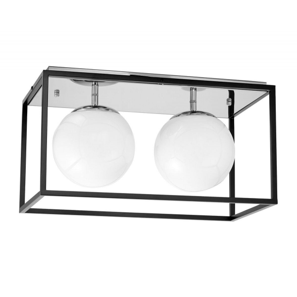 Потолочная люстра Lumina Deco Maldini LDC 8060-2 CHR+BK Потолочная люстра Lumina Deco Maldini LDC 8060-2 CHR+BK