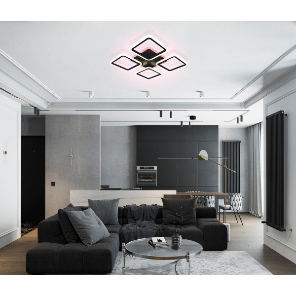 Потолочная светодиодная люстра Natali Kovaltseva High-Tech Led Lamps 82004 Black Потолочная светодиодная люстра Natali Kovaltseva High-Tech Led Lamps 82004 Black