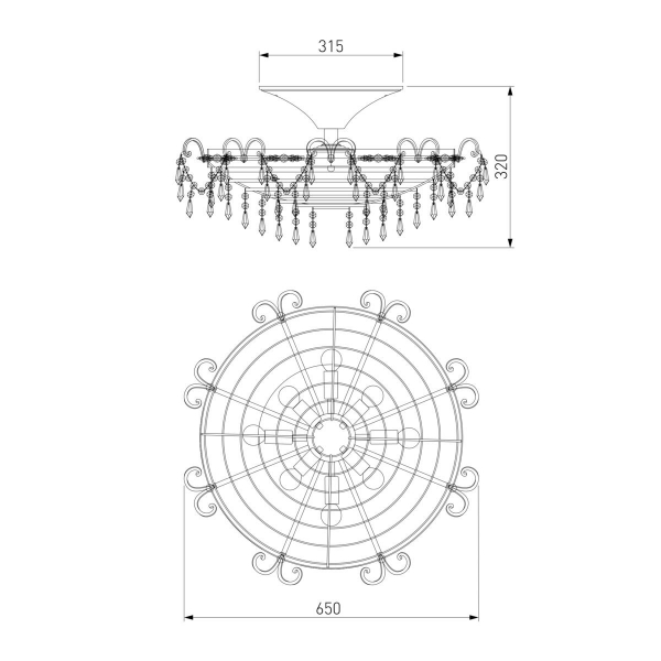 Потолочная люстра Bogates 305/8 Strotskis Потолочная люстра Bogates 305/8 Strotskis