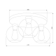 Потолочная люстра TK Lighting 2776 Cubus Graphite