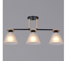 Потолочная люстра Reluce 11630-0.3-03 BK+WOOD