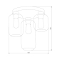 Потолочная люстра TK Lighting 3318 Marco Green