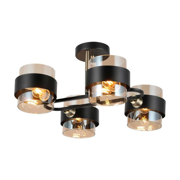 Потолочная люстра IMEX MD.51893-4-S-BK+AB Потолочная люстра IMEX MD.51893-4-S-BK+AB