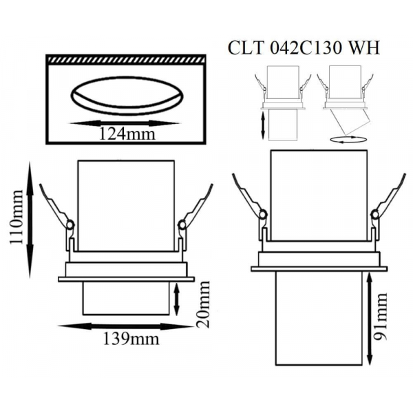 Встраиваемый светодиодный спот Crystal Lux CLT 042C130 WH Встраиваемый светодиодный спот Crystal Lux CLT 042C130 WH