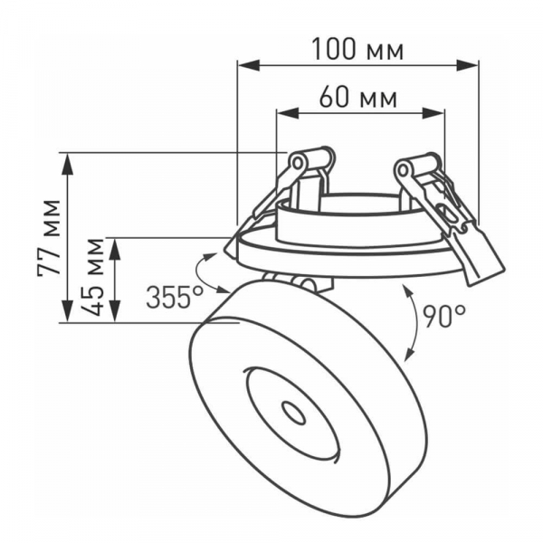 Встраиваемый светодиодный спот Arlight LGD-Mona-Built-R100-12W Warm3000 025450 Встраиваемый светодиодный спот Arlight LGD-Mona-Built-R100-12W Warm3000 025450