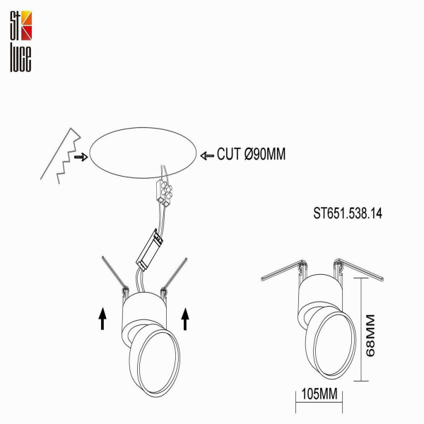 Встраиваемый светодиодный спот ST Luce ST651.538.14 Встраиваемый светодиодный спот ST Luce ST651.538.14