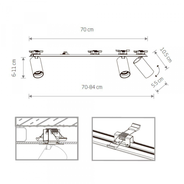 Встраиваемый спот Nowodvorski Mono Surface 7691 Встраиваемый спот Nowodvorski Mono Surface 7691