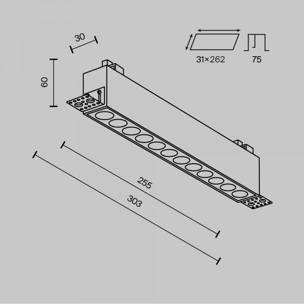 Встраиваемый светильник Maytoni Technical Points DL065-20W3-6K-TRS-B Встраиваемый светильник Maytoni Technical Points DL065-20W3-6K-TRS-B