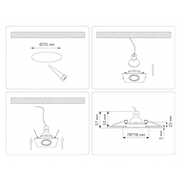 Светильник встраиваемый Ambrella Light TN102817 Светильник встраиваемый Ambrella Light TN102817