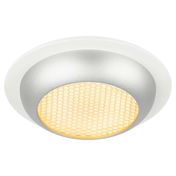 Светильник встраиваемый ЭРА KL111 WH/SL под лампу GX53 белый/серебро матовый Б0061539