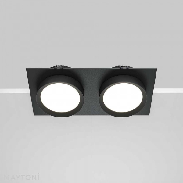 Встраиваемый светильник Maytoni Technical Hoop DL086-02-GX53-SQ-B Встраиваемый светильник Maytoni Technical Hoop DL086-02-GX53-SQ-B