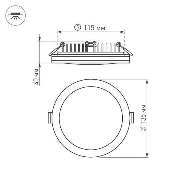 Встраиваемый светодиодный светильник Arlight LTD-135SOL-20W Warm White 020712 Встраиваемый светодиодный светильник Arlight LTD-135SOL-20W Warm White 020712