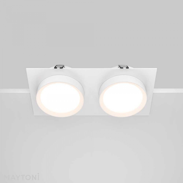 Встраиваемый светильник Maytoni Technical Hoop DL086-02-GX53-SQ-W Встраиваемый светильник Maytoni Technical Hoop DL086-02-GX53-SQ-W