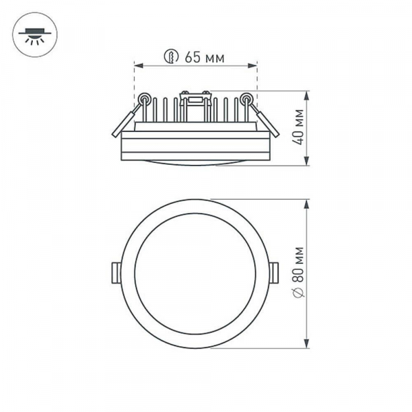 Встраиваемый светодиодный светильник Arlight LTD-85SOL-5W Day White 017989 Встраиваемый светодиодный светильник Arlight LTD-85SOL-5W Day White 017989