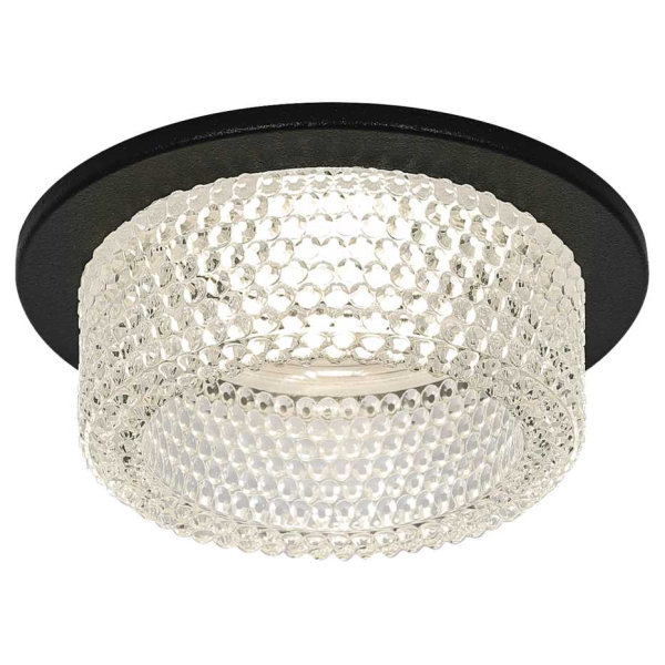 Светильник встраиваемый декоративный ЭРА DK109 BK/CL под лампу MR16 GU5.3 черный/прозрачный Б0058417