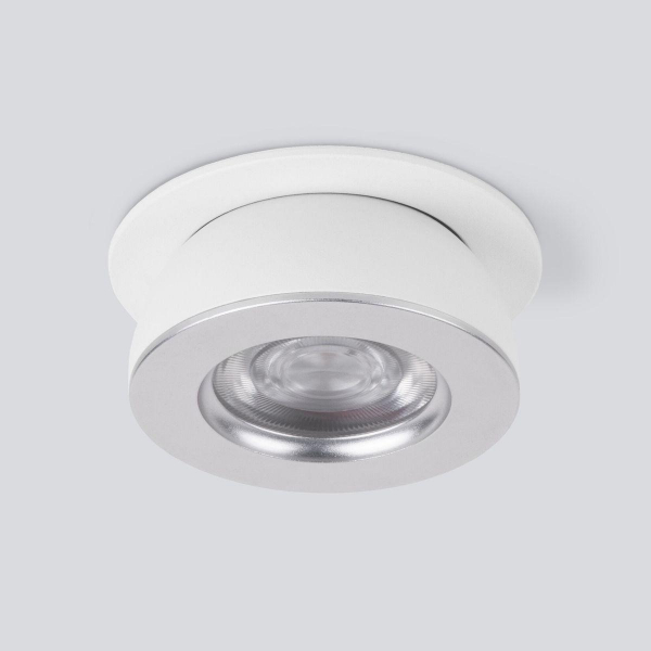 Встраиваемый светодиодный светильник Elektrostandard Pruno 25080/LED белый/серебро a060946 Встраиваемый светодиодный светильник Elektrostandard Pruno 25080/LED белый/серебро a060946