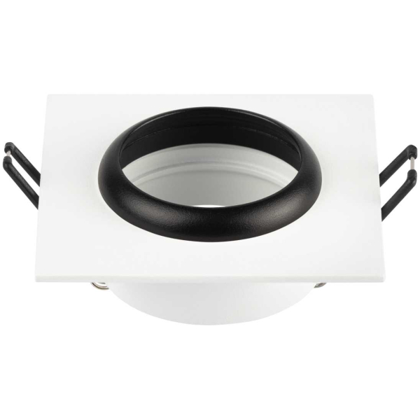 Светильник встраиваемый алюминиевый ЭРА KL110 WH/BK под лампу MR16 GU5.3 белый/черный матовый Б0061531