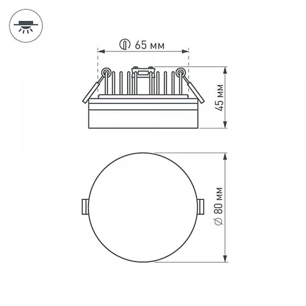 Встраиваемый светодиодный светильник Arlight LTD-80R-Opal-Roll 5W Day White 020808 Встраиваемый светодиодный светильник Arlight LTD-80R-Opal-Roll 5W Day White 020808