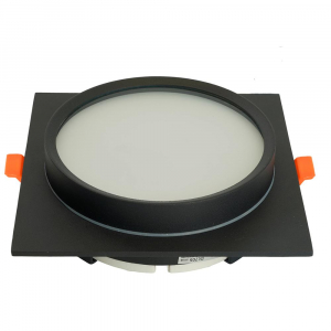 Светильник встраиваемый Feron DL705 потолочный GX70 черный квадрат IP44 51108