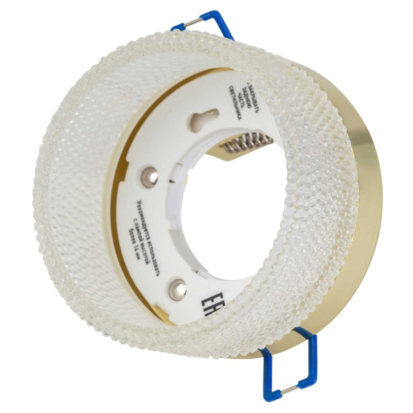 Светильник встраиваемый ЭРА DK97 GD/TR под лампу GX53 золото/прозрачный Б0057461