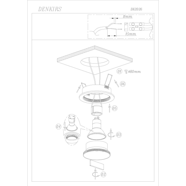 Встраиваемый светильник Denkirs DK2026-WH