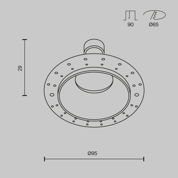 Встраиваемый светильник Maytoni Technical Downlight Share DL126-GU10-TRS-W