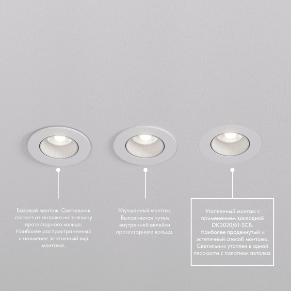 Встраиваемый светильник Denkirs DK3061-WH