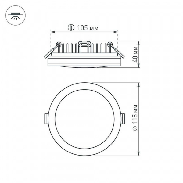 Встраиваемый светодиодный светильник Arlight LTD-115SOL-15W Warm White 020708 Встраиваемый светодиодный светильник Arlight LTD-115SOL-15W Warm White 020708