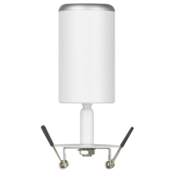 Светильник встраиваемый алюминиевый ЭРА KL106 WH/SL под лампу MR16 GU10 белый/серебро матовый Б0061634