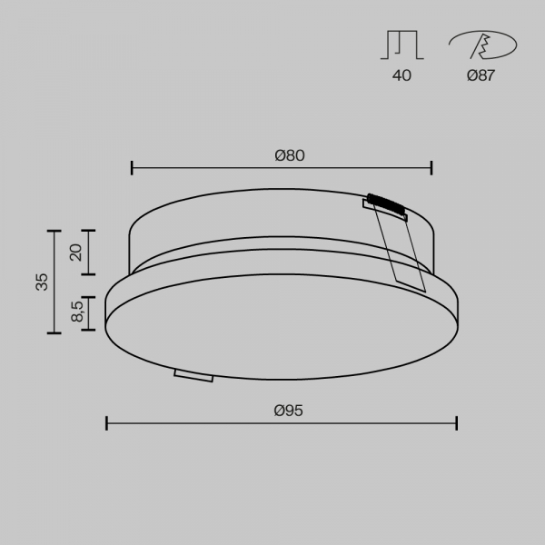 Встраиваемый светильник Maytoni Technical Pauline DL067-GX53-W Встраиваемый светильник Maytoni Technical Pauline DL067-GX53-W