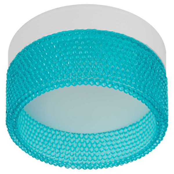 Светильник встраиваемый ЭРА DK97 WH/Blue под лампу GX53 белый/голубой Б0057458