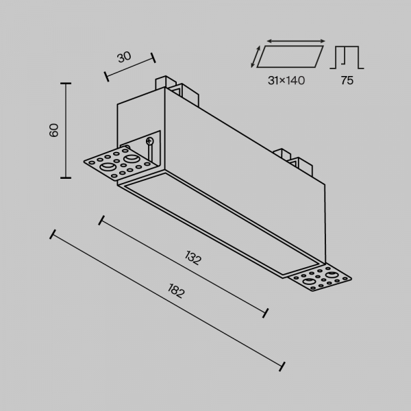 Встраиваемый светильник Maytoni Technical Basis DL066-12W3-6K-TRS-W Встраиваемый светильник Maytoni Technical Basis DL066-12W3-6K-TRS-W