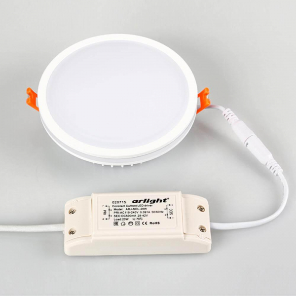 Встраиваемый светодиодный светильник Arlight LTD-135SOL-20W Day White 020711 Встраиваемый светодиодный светильник Arlight LTD-135SOL-20W Day White 020711