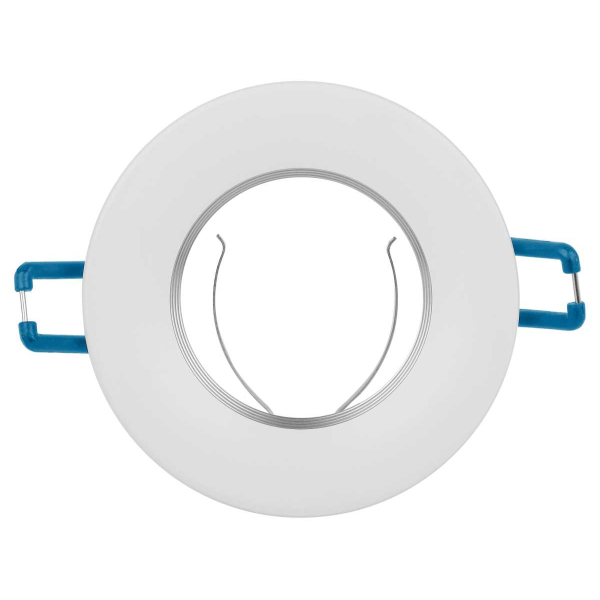 Светильник встраиваемый алюминиевый ЭРА KL107 WH/SL под лампу MR16 GU5.3 белый/серебро Б0061096