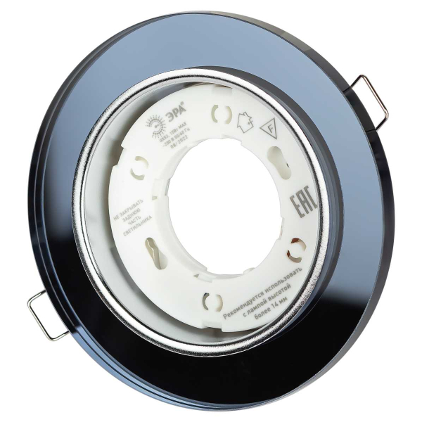 Светильник встраиваемый cо светодиодной подсветкой ЭРА DK LD51 BK под лампу GX53 черный Б0057468