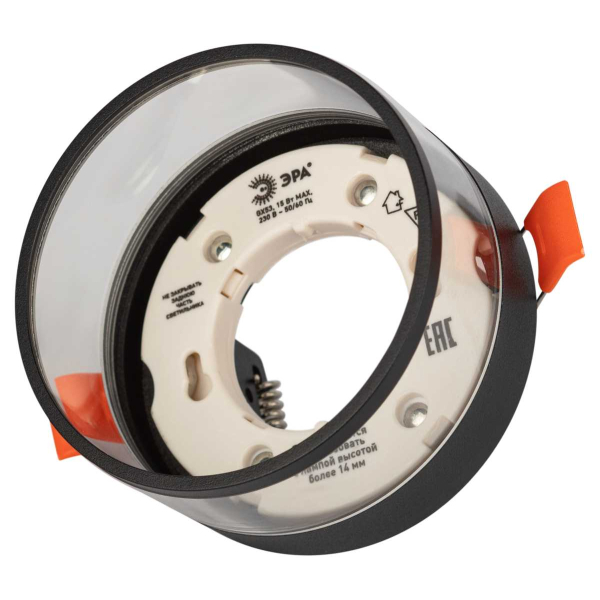 Светильник встраиваемый ЭРА KL82 BK под лампу GX53 черный Б0058400