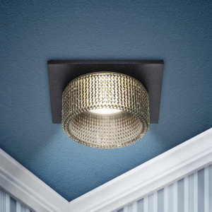 Светильник встраиваемый декоративный ЭРА DK110 BK/GR под лампу MR16 GU5.3 черный/серый Б0058424