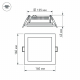 Встраиваемый светодиодный светильник Arlight LT-S160x160WH 12W Warm White 120deg 015562