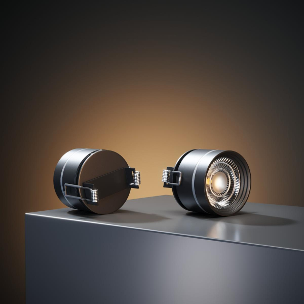 Встраиваемый светодиодный светильник Elektrostandard Stark 25035/LED 8W 4200K чёрный a062932