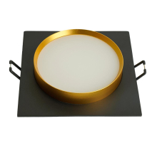 Светильник встраиваемый Feron DL506 потолочный GX53 черный + золото квадрат 51364