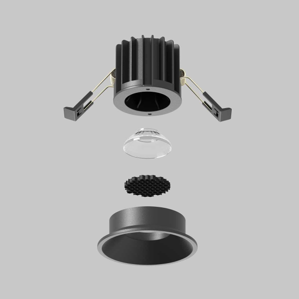 Встраиваемый светильник Maytoni Technical Downlight Round DL058-7W2.7K-B