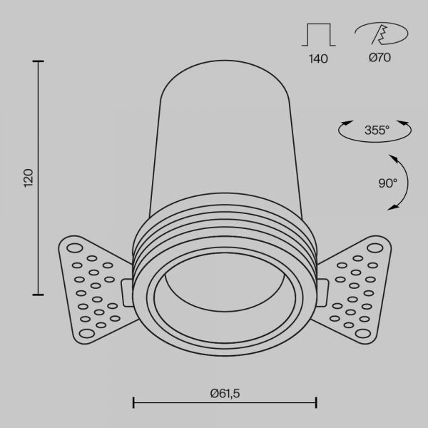 Встраиваемый светильник Maytoni Technical DL125-L12-3K-TRS-W Встраиваемый светильник Maytoni Technical DL125-L12-3K-TRS-W