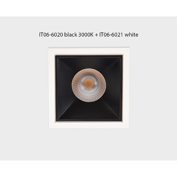 Встраиваемый светильник Italline IT06-6020 black 3000K + IT06-6021 black