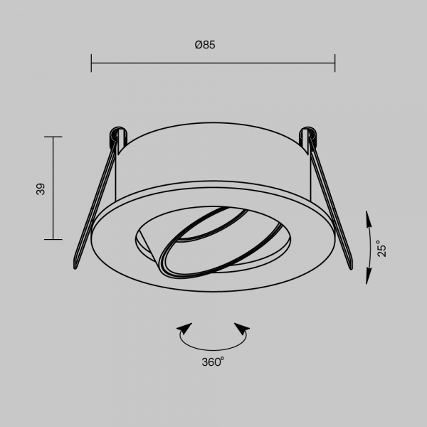 Встраиваемый светильник Maytoni Technical Wink DL061-GU10-B Встраиваемый светильник Maytoni Technical Wink DL061-GU10-B