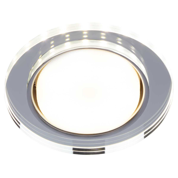 Светильник встраиваемый cо светодиодной подсветкой ЭРА DK LD51 MR под лампу GX53 зеркальный Б0057467